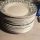 Set of 12 flat plates and 10 hollow plates in iron earth