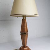 Lampe à poser 1930 art déco bois marbre de Verone