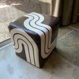 Pouf Pierre Cardin in 70s vinyl