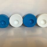 Four round blue and white cockroaches year 70
