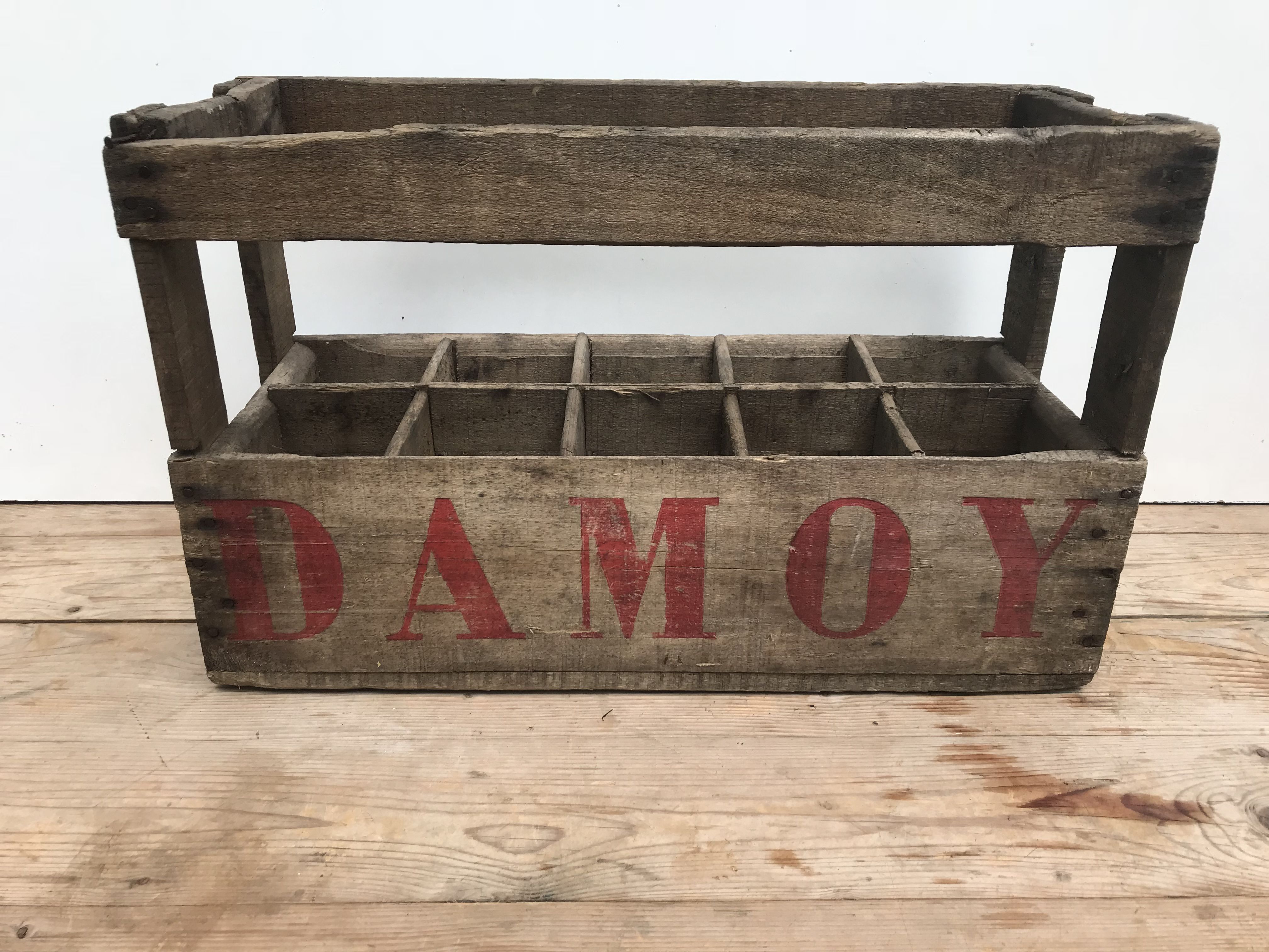 Old bottles rack in wood material