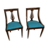 Paire de chaises lyre gondole