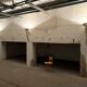 Ensemble de 3 grands appliques murales, lumières de hall, sur mesure, en laiton, partiellement chromé, style Art Déco, France, années 1950.