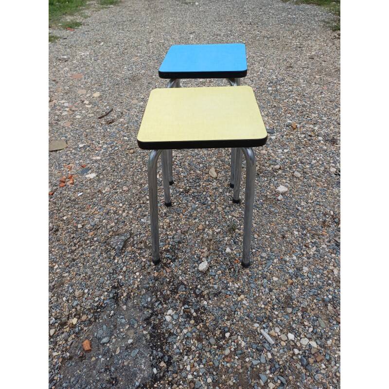 Paire de tabourets en formica