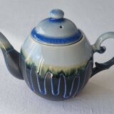 Black stoneware teapot