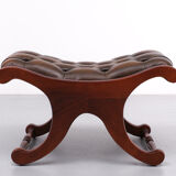 Chesterfield Mahogany Ottoman, England