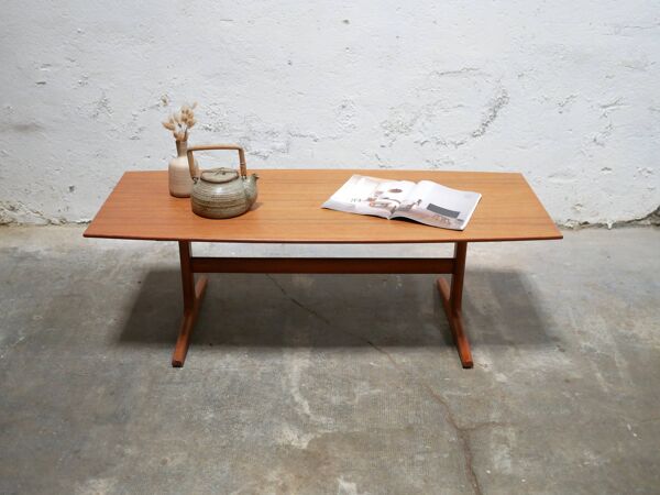 Table basse scandinave vintage en teck