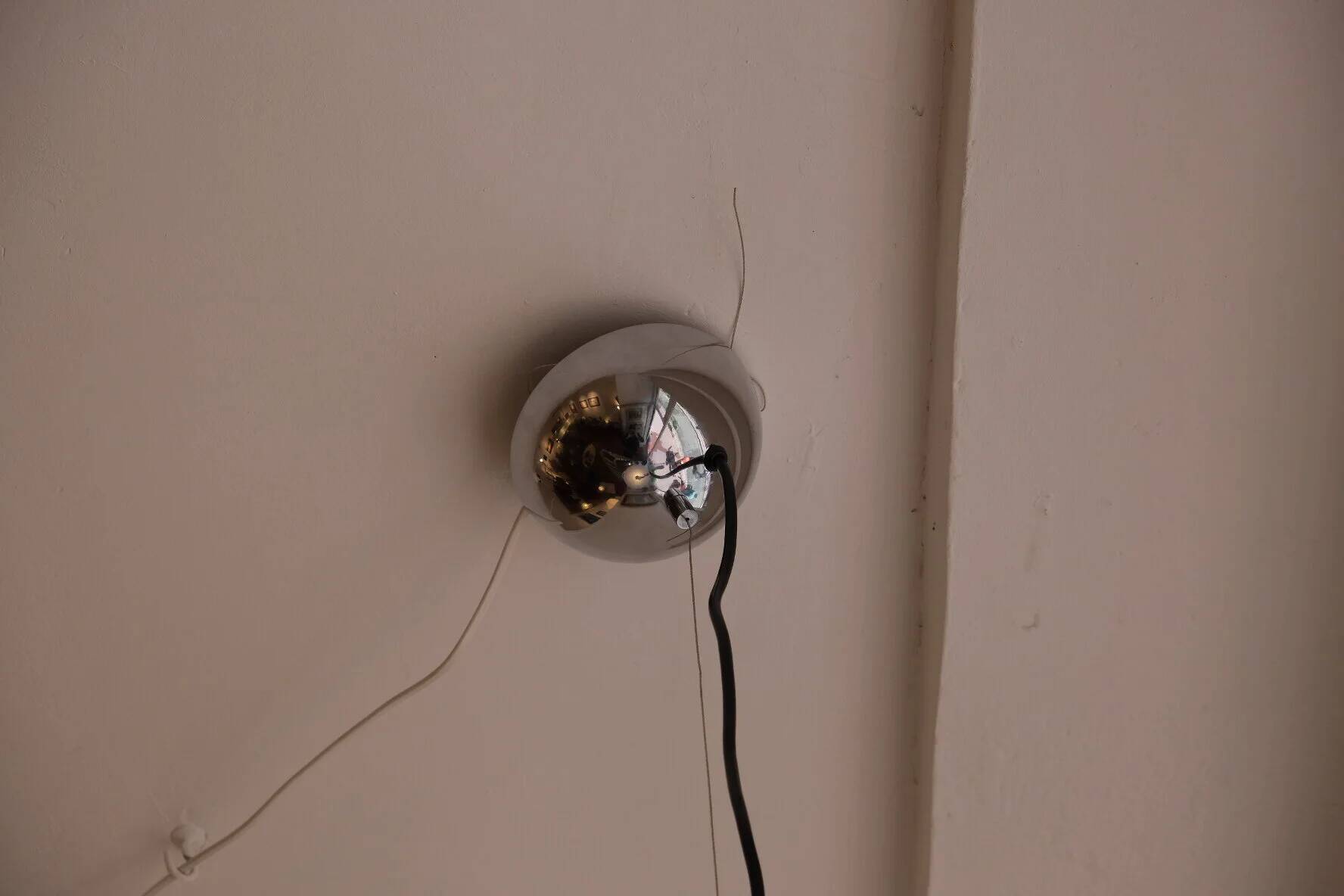 Chrome and Perspex chandelier, 9t manufacturer, Italy 1970