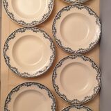 Suite of 7 Longwy hollow plates
