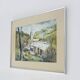 Original watercolor by Carani church in the mountains. Signed