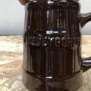Serie 5 tasses chopes miedzygorze céramique marron vintage