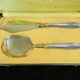 Couverts de service a gateaux en argent minerve fourré art deco