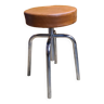 Vintage industrial stool skai caramel