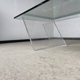 1970s plexiglass coffee table