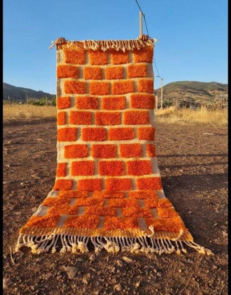Handmade runner rug 300cm x 100cm