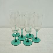 6 glasses champagne flutes