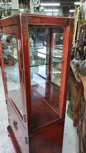 Asian lacquer display cabinet