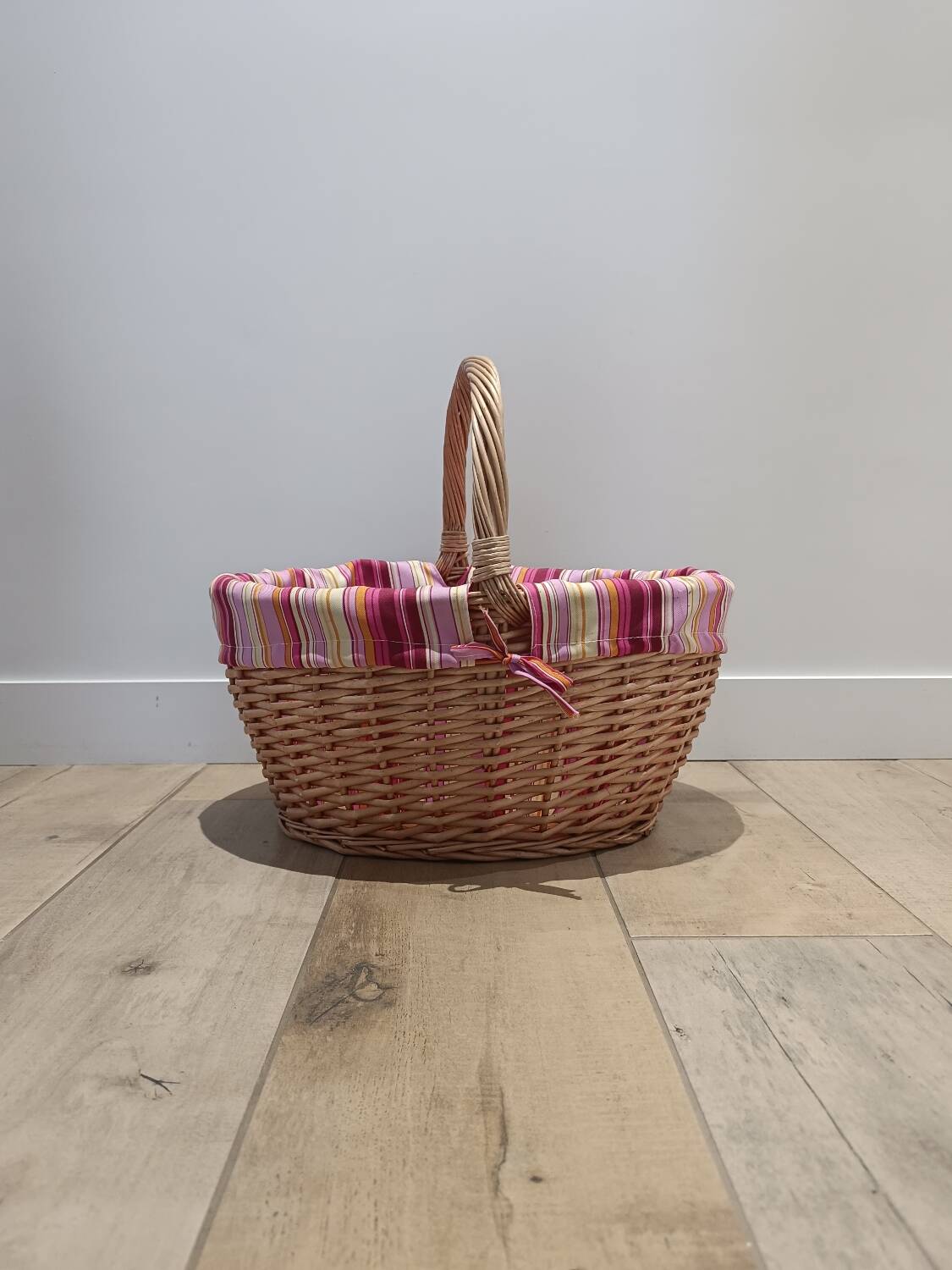 Vintage rattan wicker basket