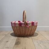 Vintage rattan wicker basket