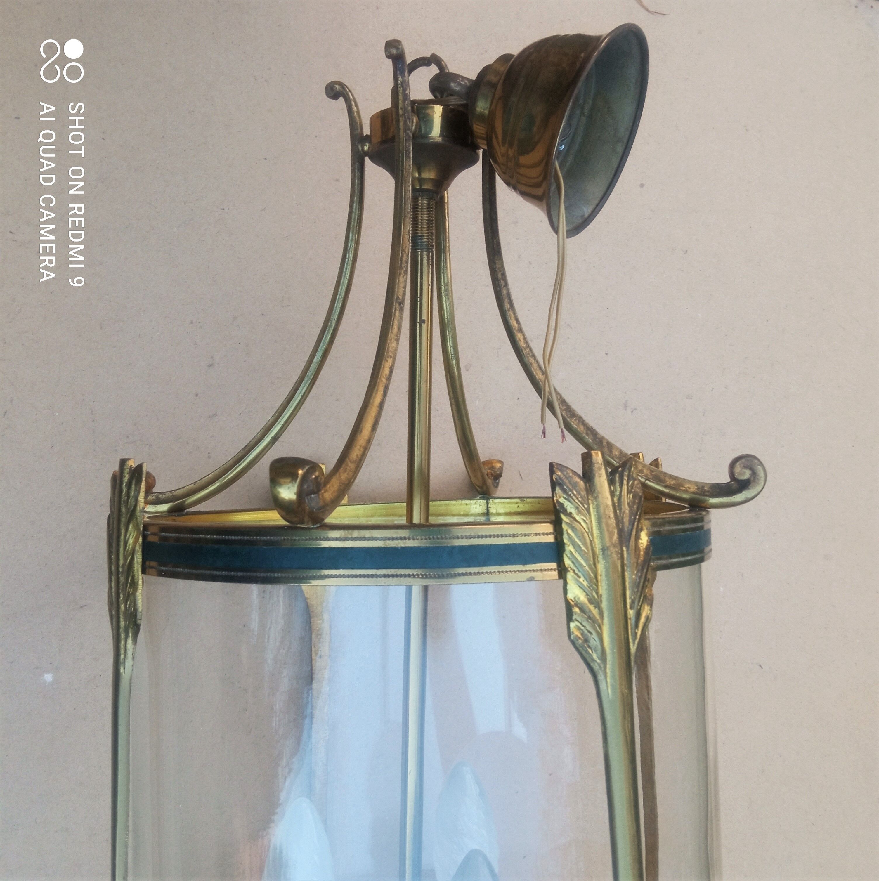 Bronze and brass lantern in Empire style - 4,400 kg!