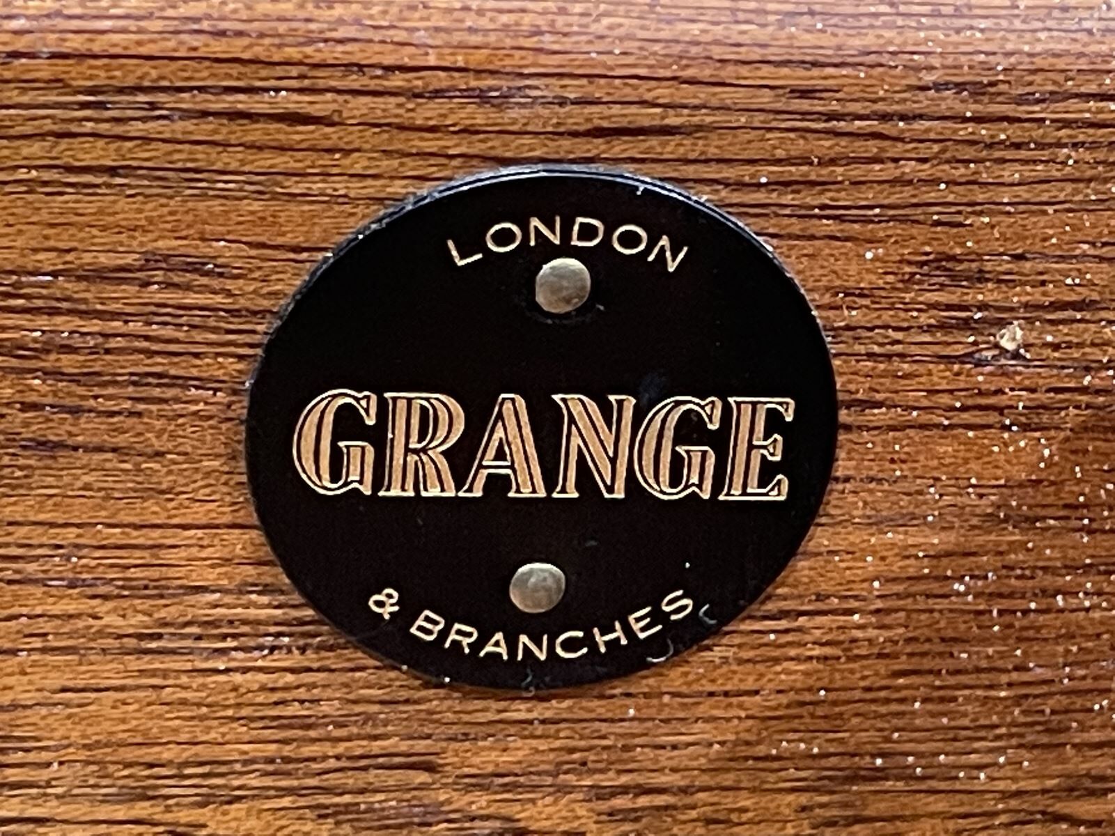 English office of the 70s in blond oak