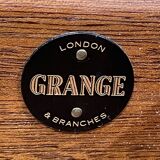 English office of the 70s in blond oak