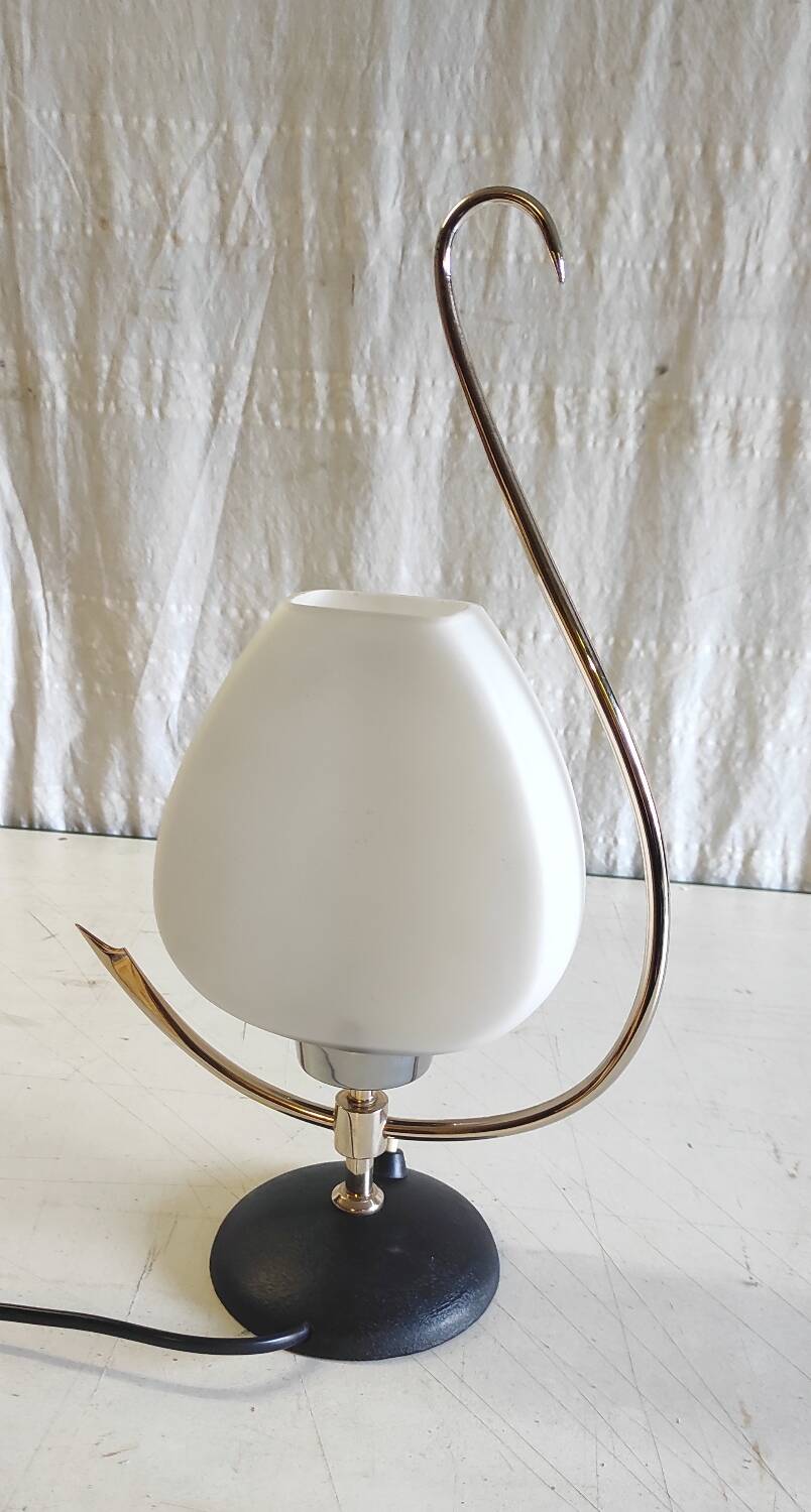 Table lamp from the Arlus house in brass and opaline - 1950s/60s