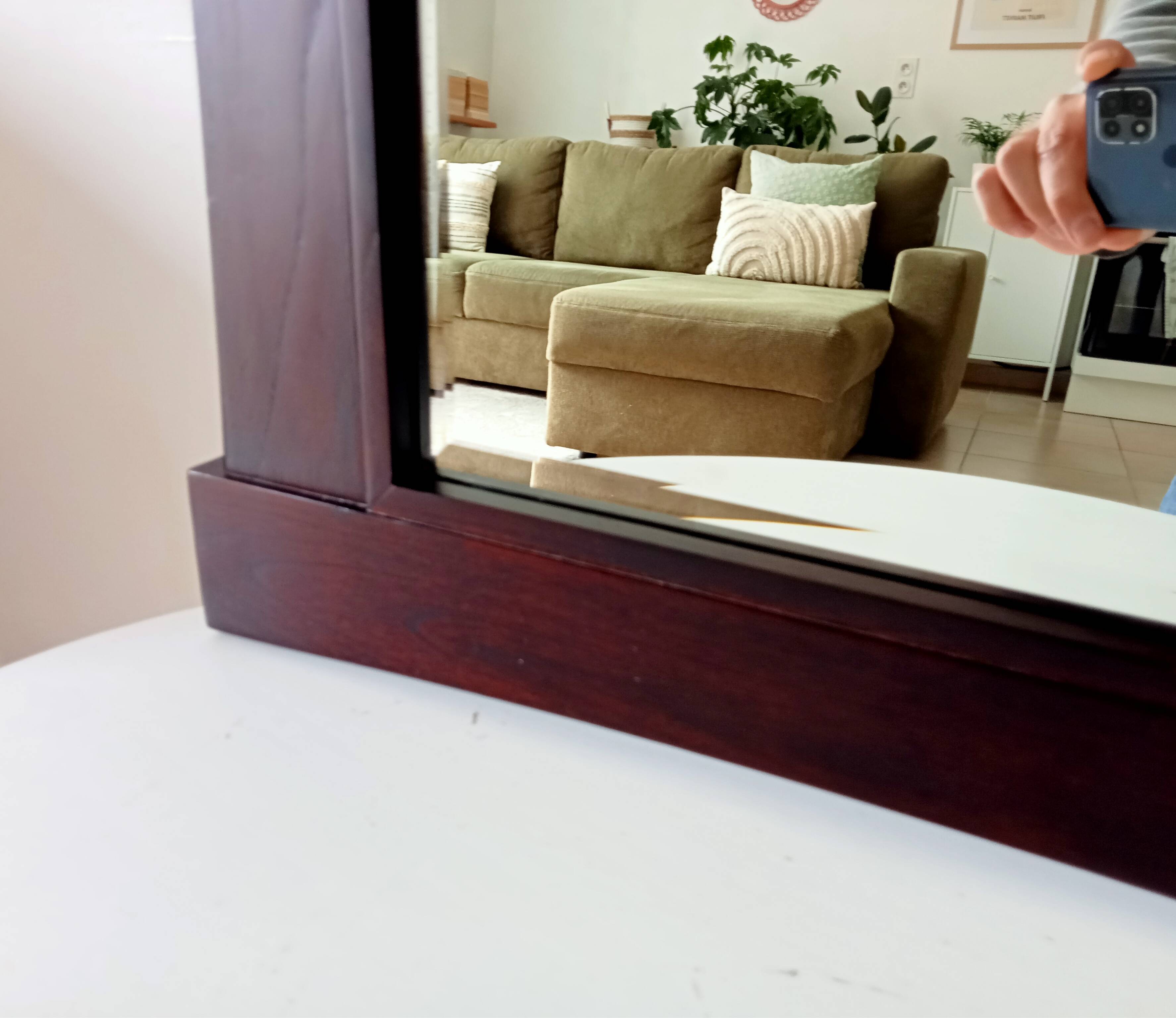 Miroir vintage biseautée de style Asiatique