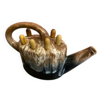 Vintage ceramic flower vase alphonse mouton watering can