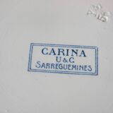 Old serving dish from sarreguemines model "carlina" in good condition