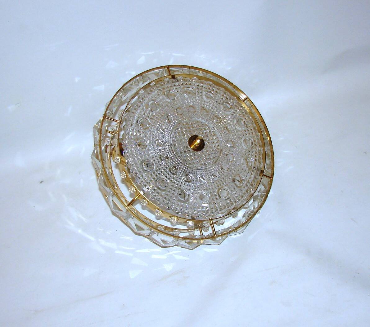 Crystal pendant lamp Proj. Carl Fagerlund for Orrefors, Sweden, 1960s