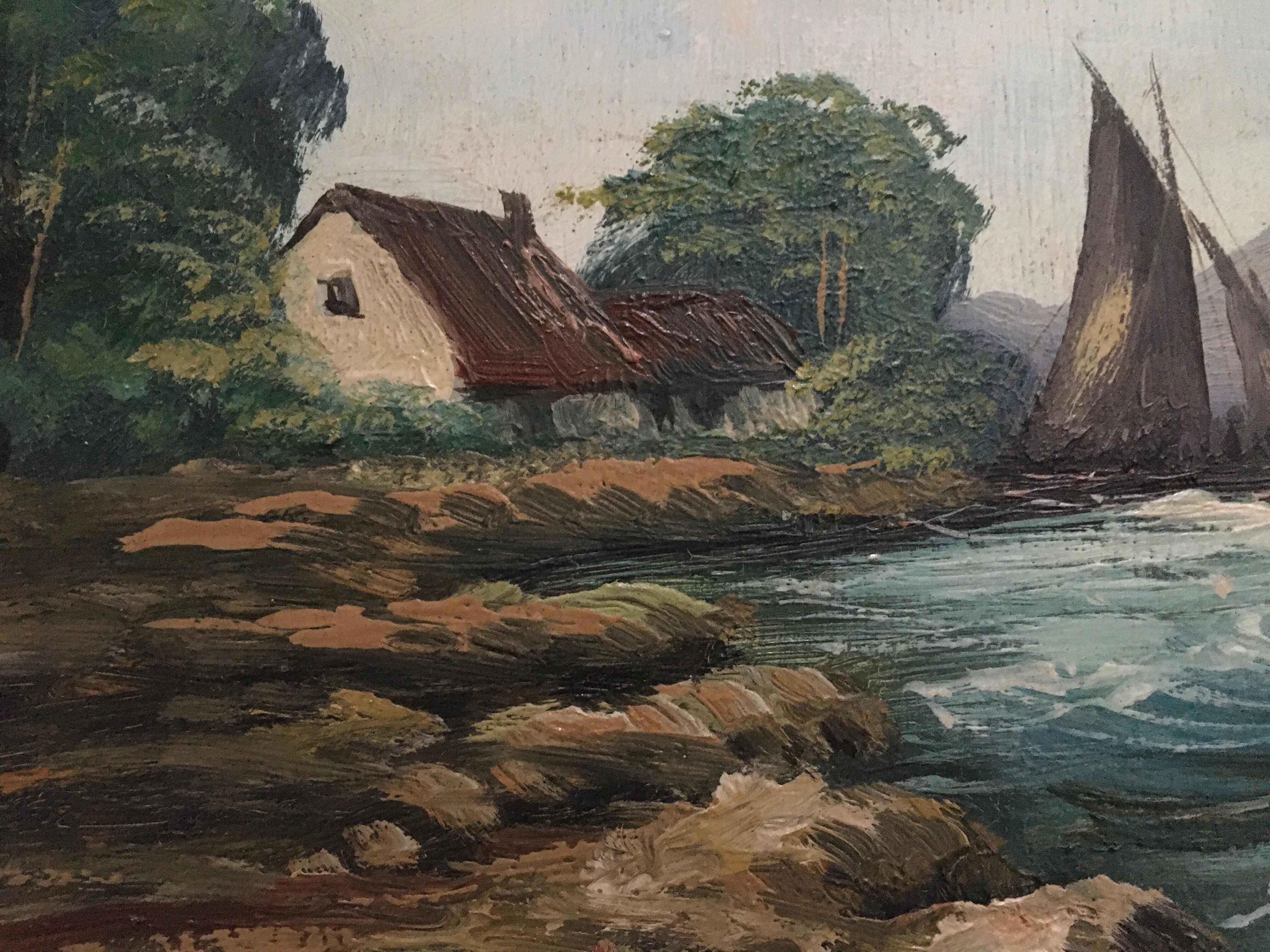 Marine oil on panel Louis Andrey