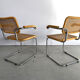 Vintage cantilever chairs attributed to Marcel Breuer 'Cesca' chair - 1970s - set of 2