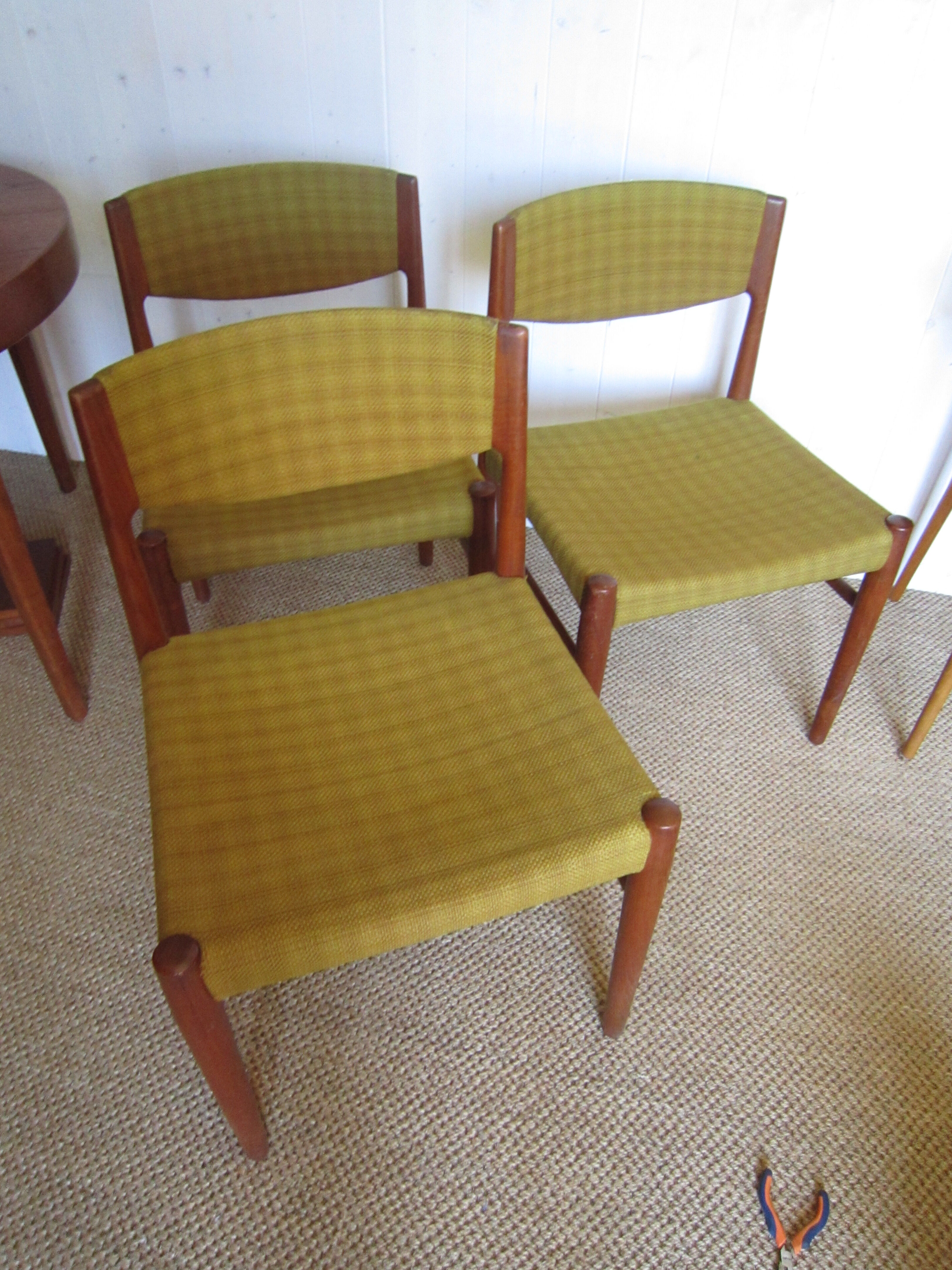 3 chairs teak Danish Glostrup MOBLERFABRIK