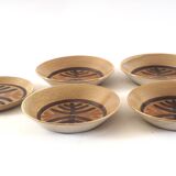 Stoneware set of 7 dishes and plates