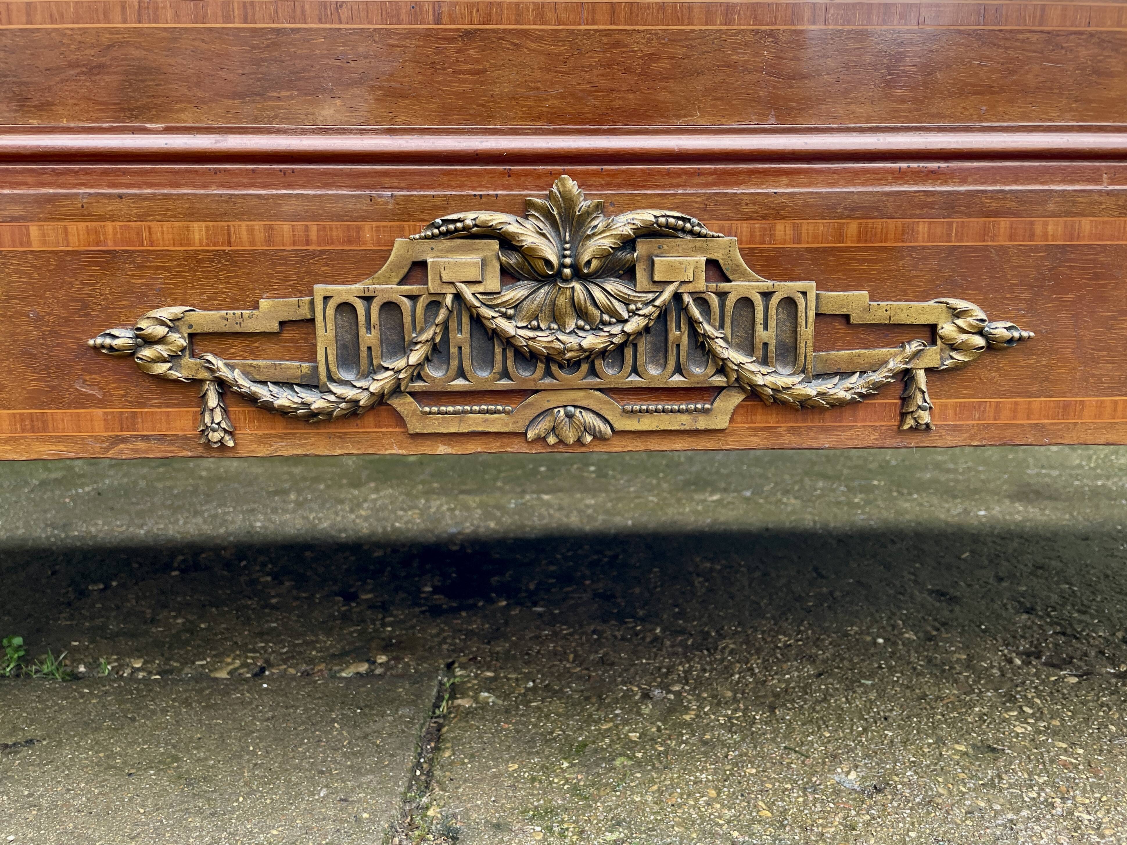 Louis XVI wardrobe, bronze oak and marquetry