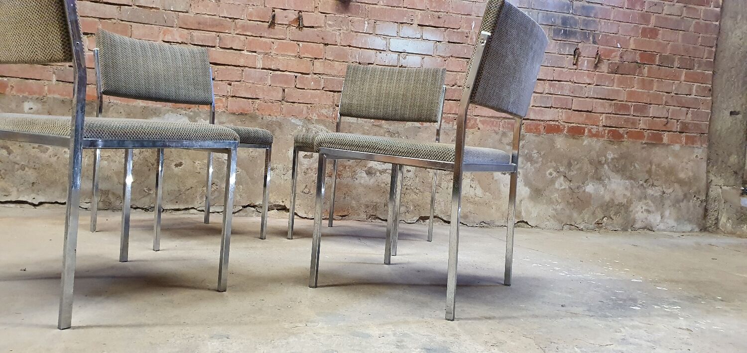Set of four vintage armchair chairs