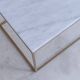 Rectangular coffee table in white Marble Ibiza, gilded base L120xP60xH40.