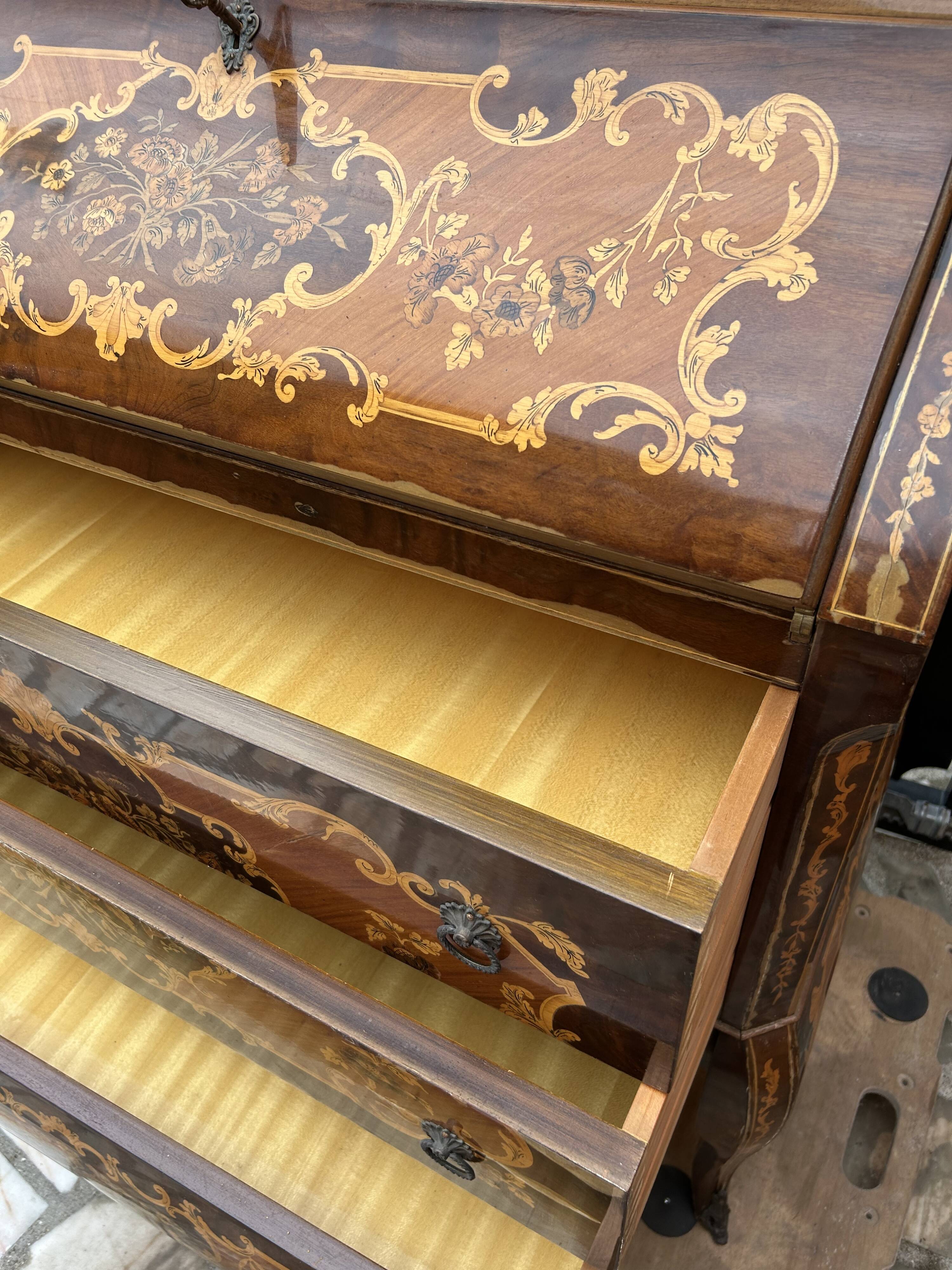 Marquetry desk from the 90s
