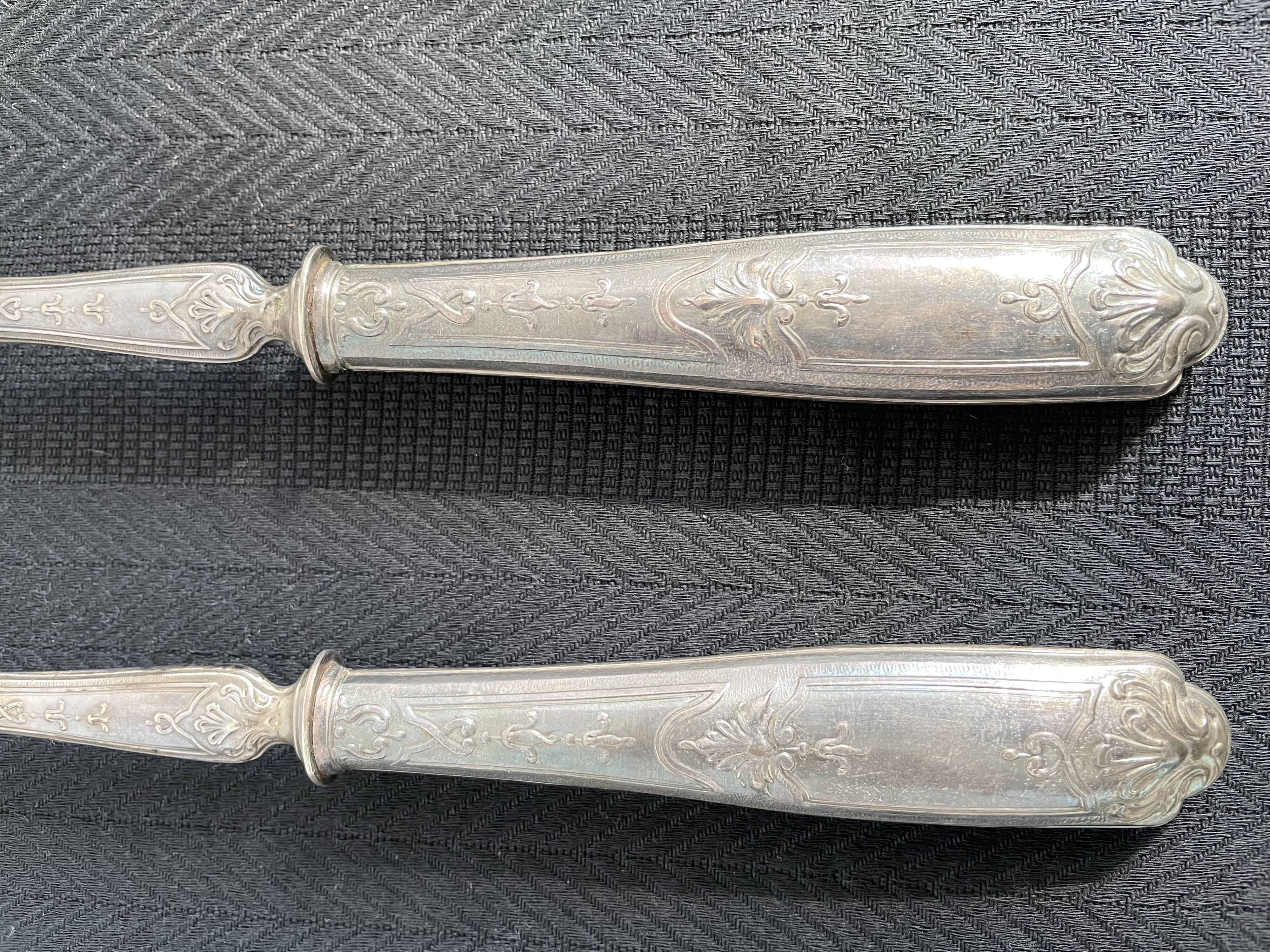 Covered with fish service, stuffed silver, Ivorian, France