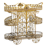 Antique cast iron serving trolley, France, early 20th century