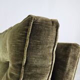 70s corner sofa in green fabric
