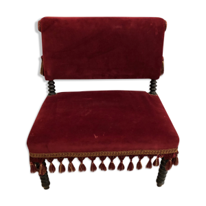 Chauffeuse Napoléon III velours
