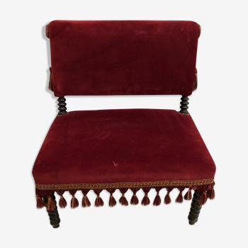 Chair Napoleon III velvet burgundy