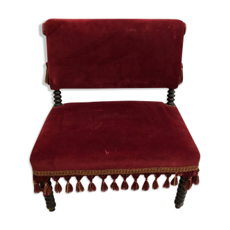 Chair Napoleon III velvet burgundy