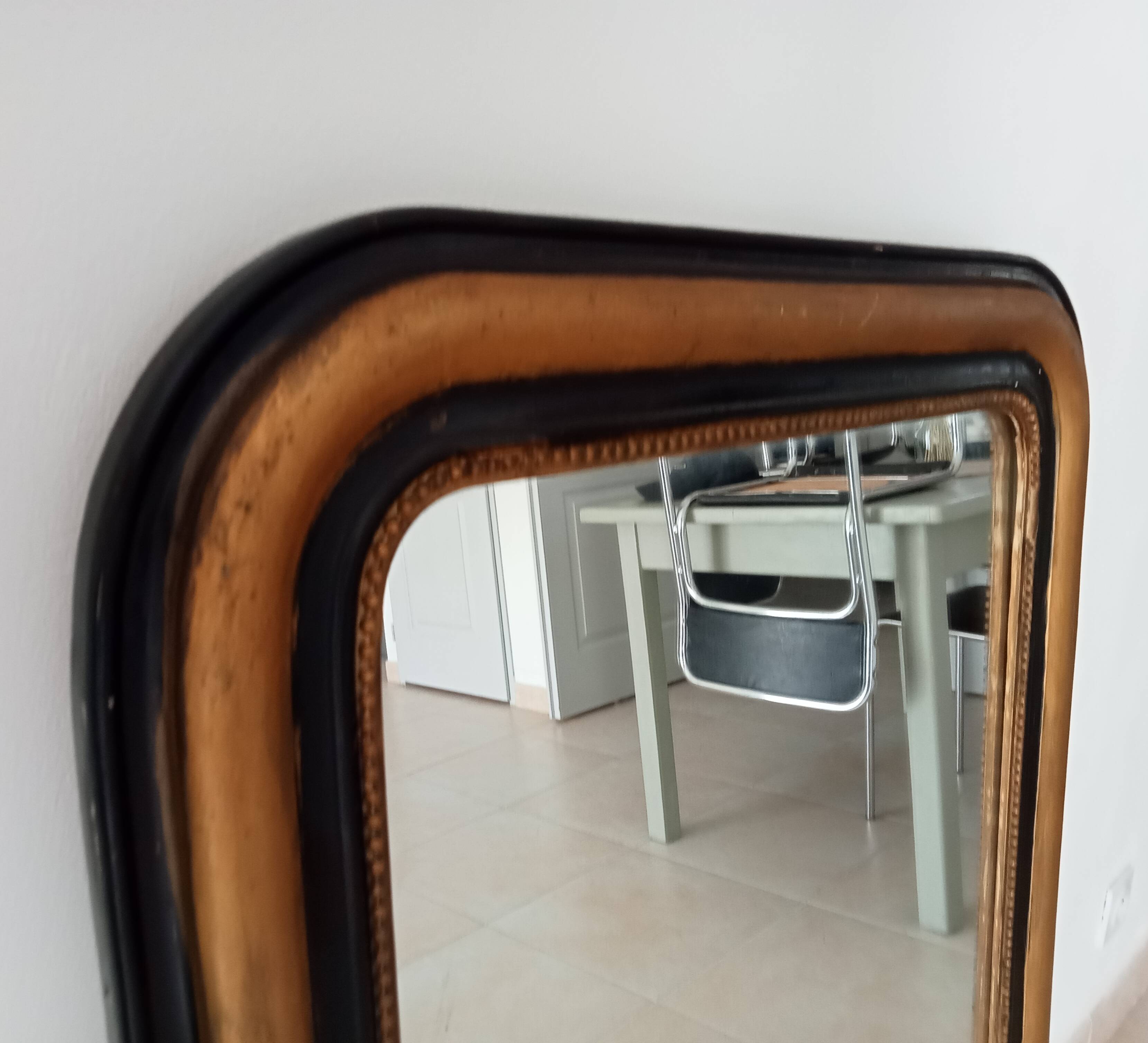 Louis Philippe mirror 105*71cm in wood and stucco 19th century