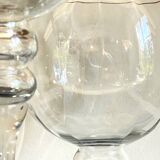 Duo of xl tealight holders in vintage crystal
