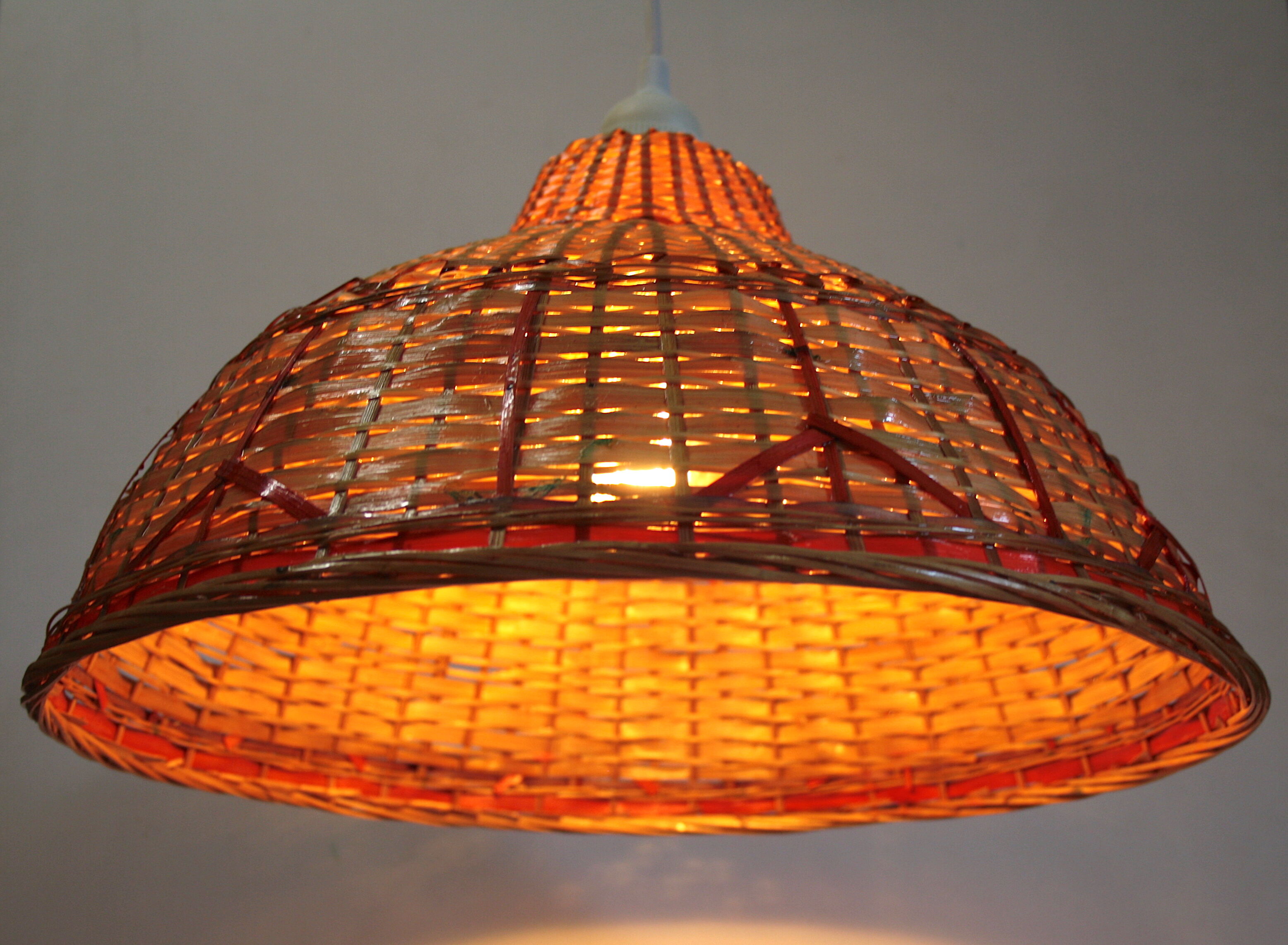 Vintage rattan ceiling light