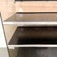 Hi-Fi furniture in smoked plexiglass and aluminium, Eric Maville