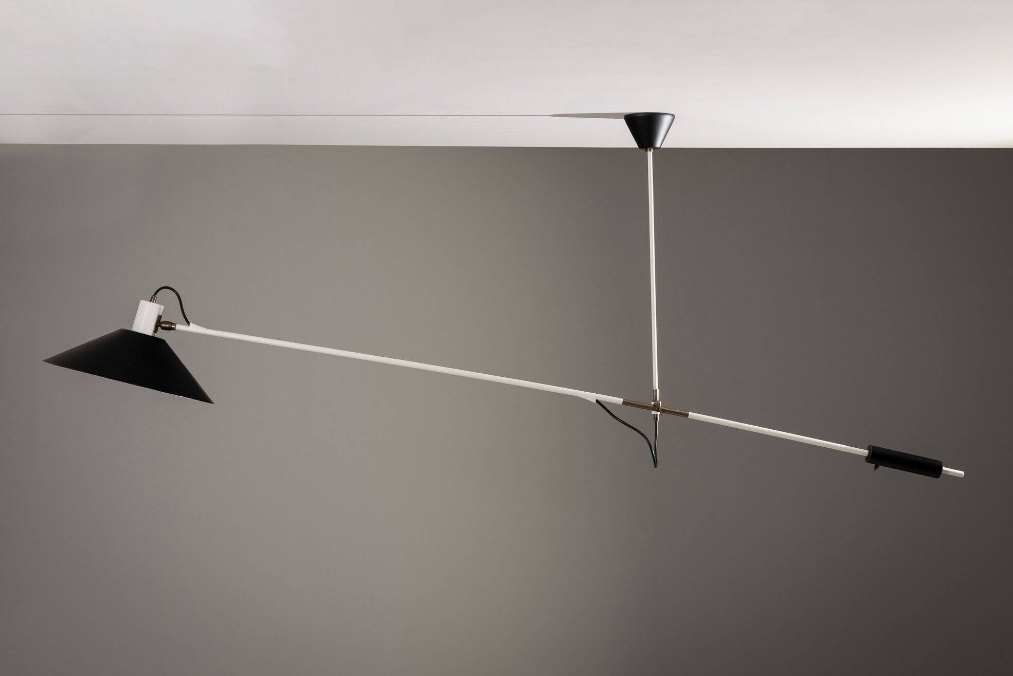 Lampe de plafond à contrepoids JJM Hoogervorst Anvia Pays-Bas 1957